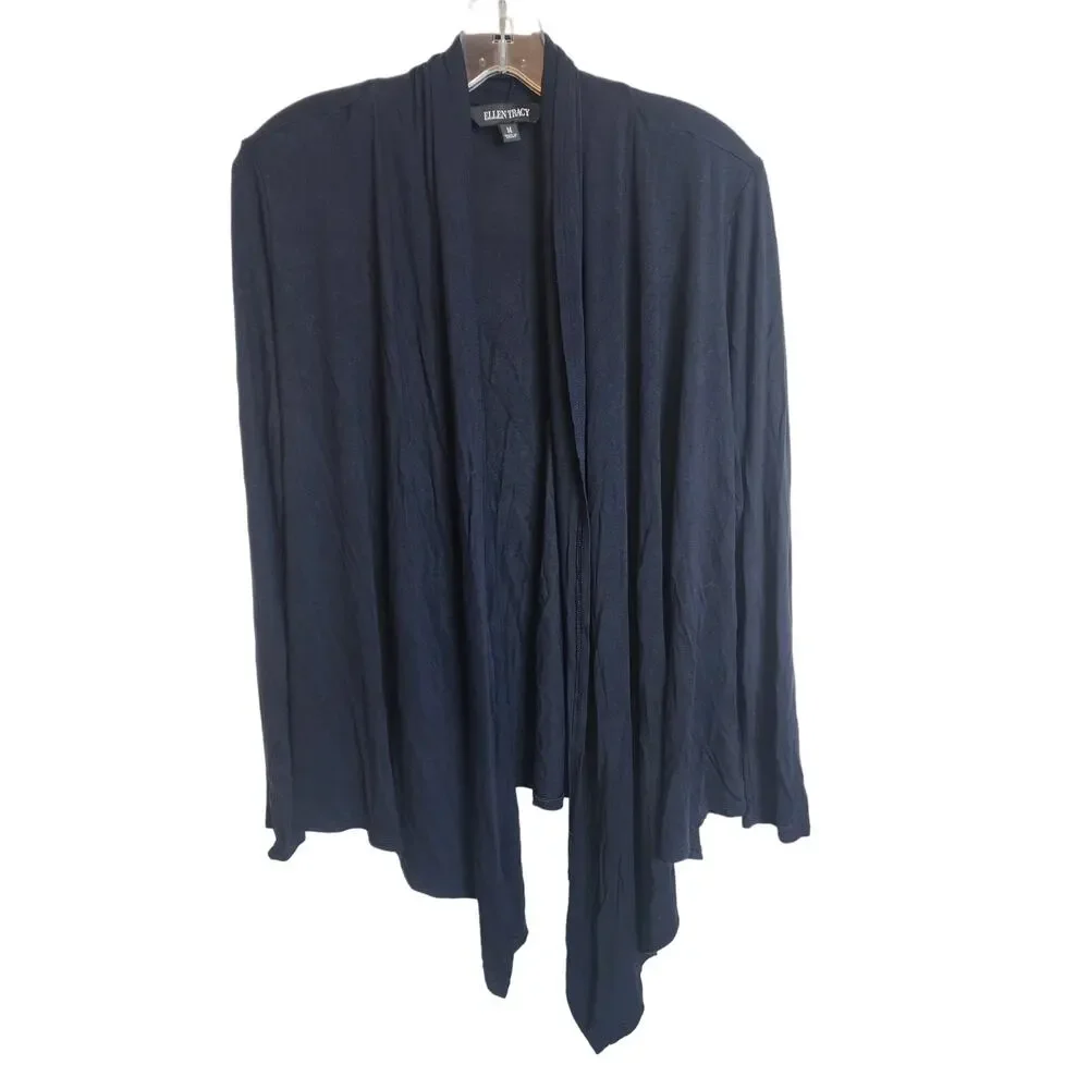 Ellen Tracy Lightweight Open Front Cardigan, Medium